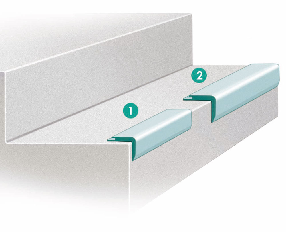 Bordes de unión nora T 5049 (1) y T 5044 (2)